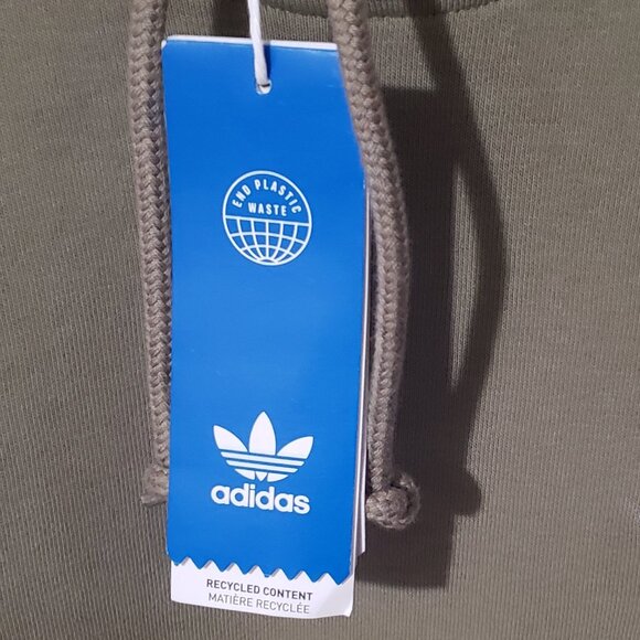 Mens Adidas Cozy Green Activewear Hoodie/Sweater - Picture 3 of 5